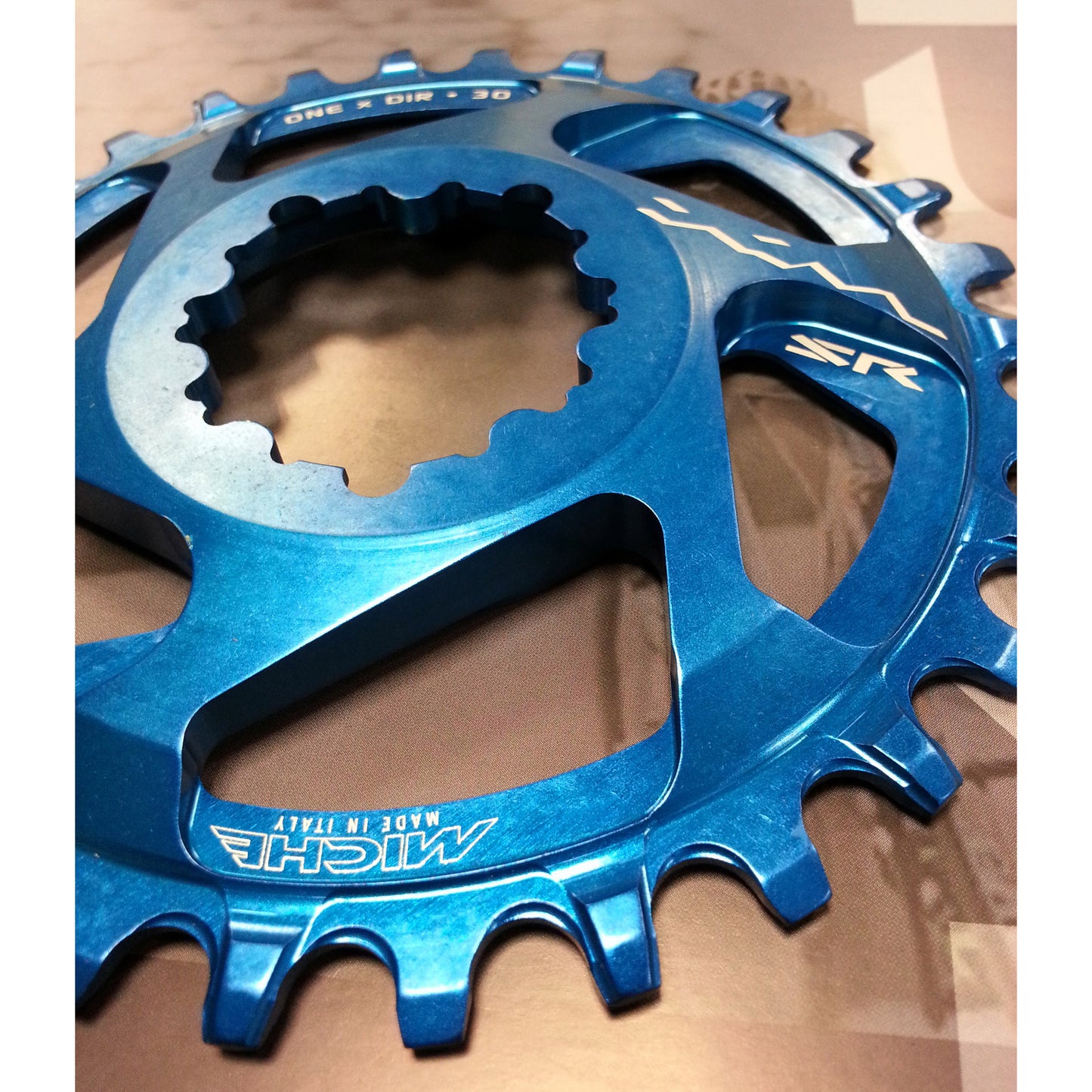 Miche Kettenblatt 11V 30T XM SR Blau Aluminium