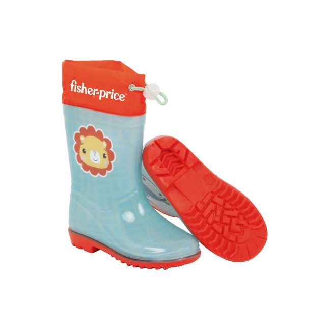 Arditex Regenstiefel Fisher-Price Junior PVC Textile hellblau rot Größe 24