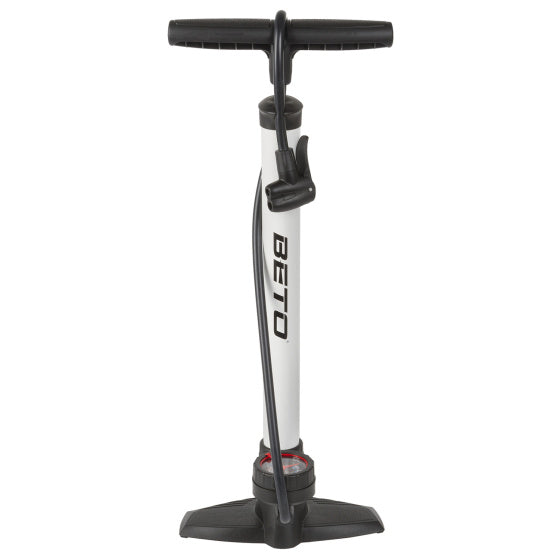 Fahrradpumpe Hochdruckstahl Weiß Schwarz 11 Bar