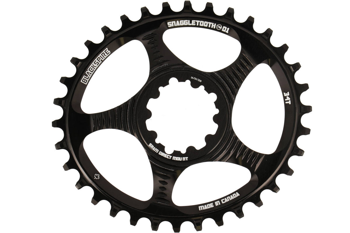 Schwarzgeschwale - - Kette Top -Kette Top Snoggletooth Oval SRAM Spline 34 6 mm Offset
