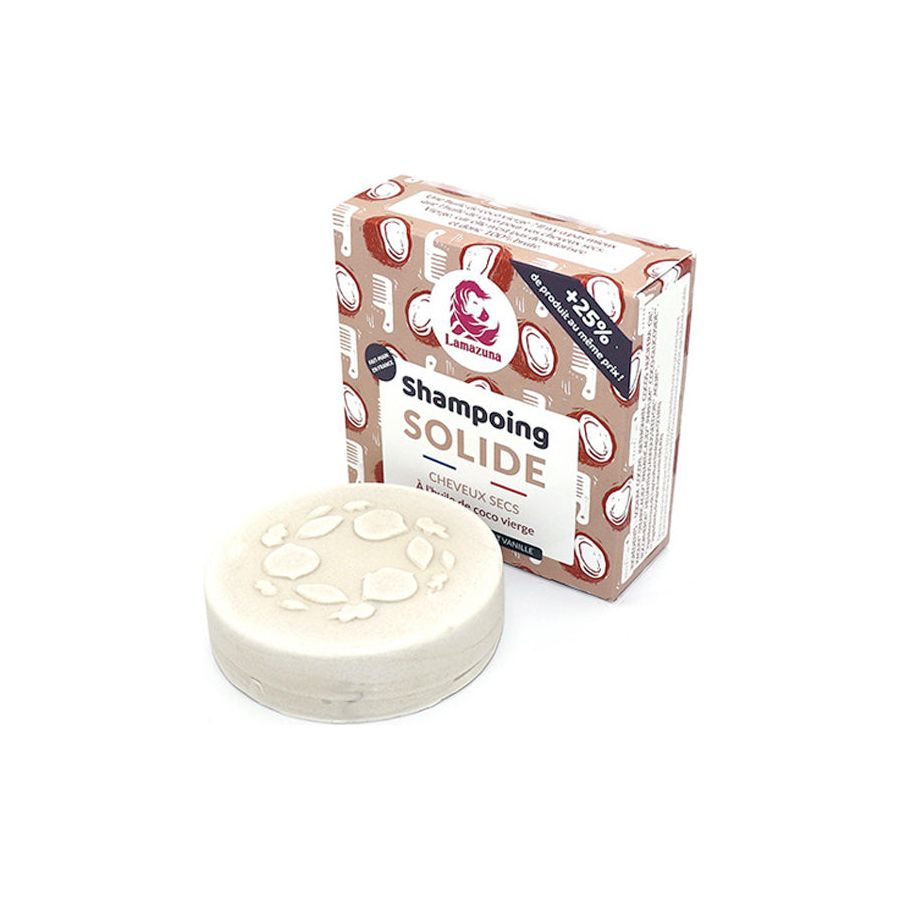 Lamazuna Shampoo Block trockenes Haar von Kokosnuss