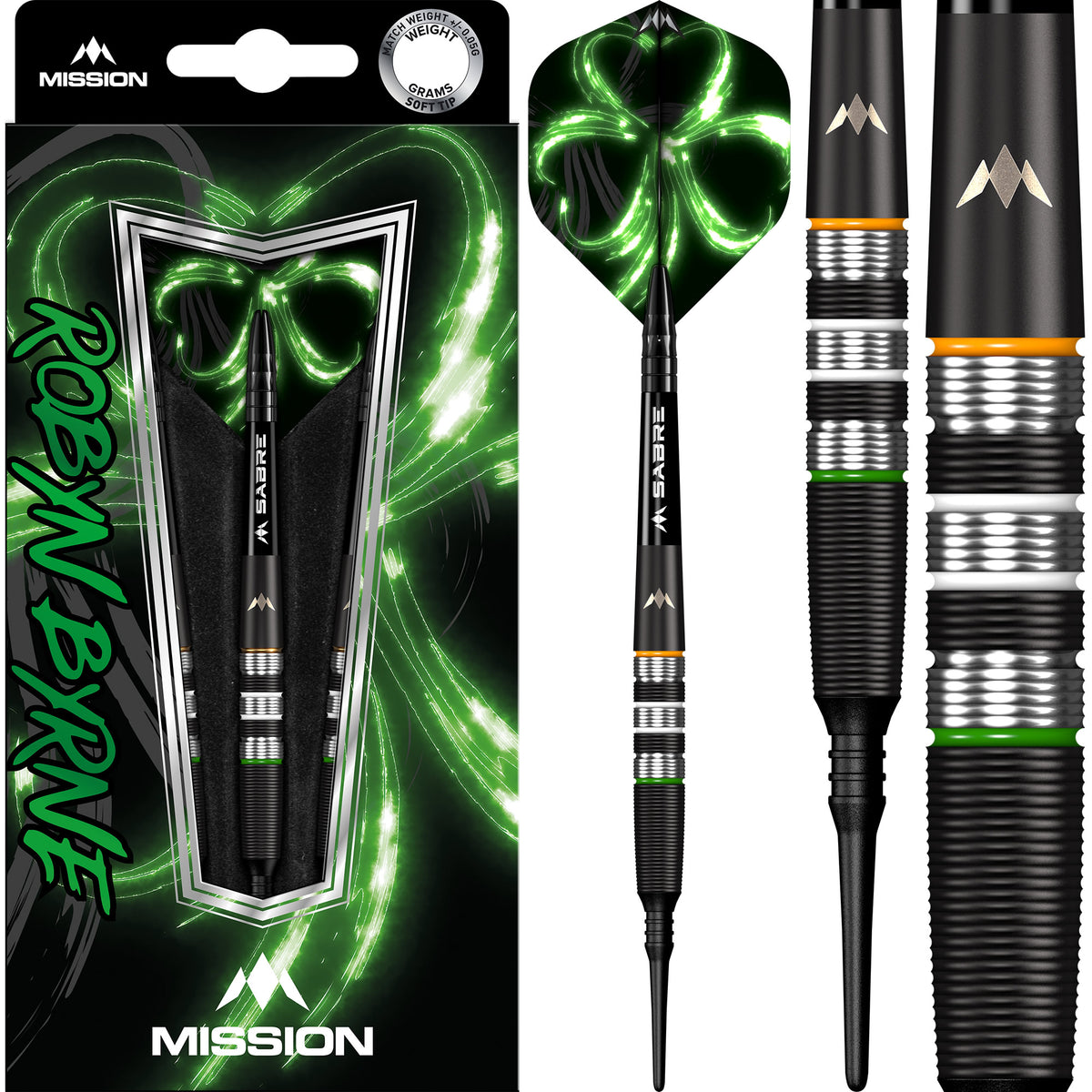 Mission Mission Robyn Byrne Black Titanium Soft Tipp 18 Gramm