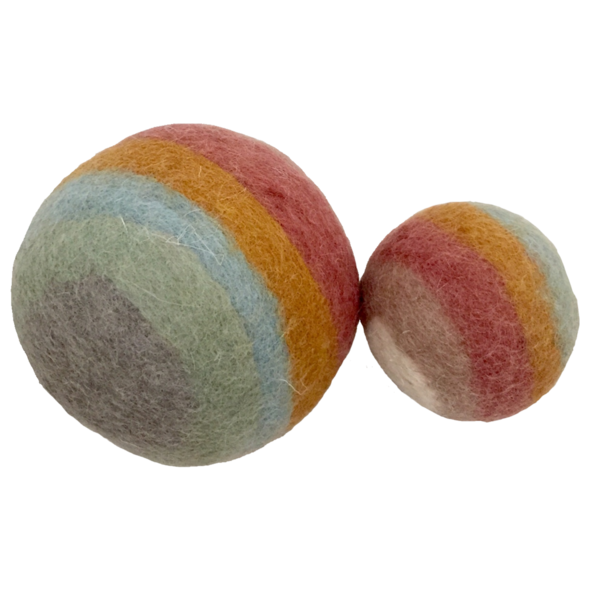 Papoose -Spielzeug Erden Regenbogenkugeln 2pc