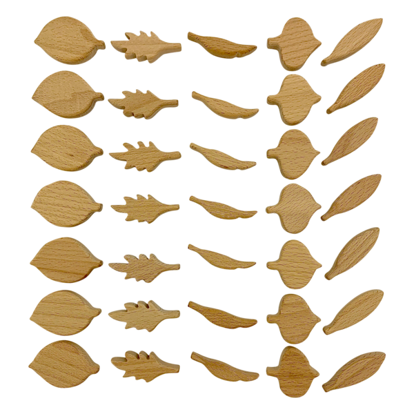 Papoose toys mini natürliche Blattformen 35pc