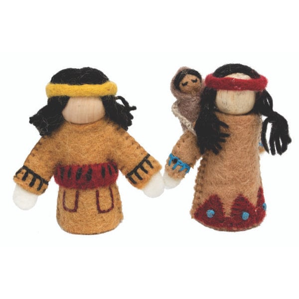 Papoose Toys Native American Family 3PC