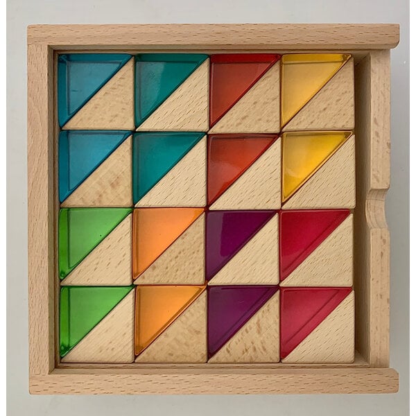 Papoose -Spielzeug Holz+Lucite kleine Dreiecke 32