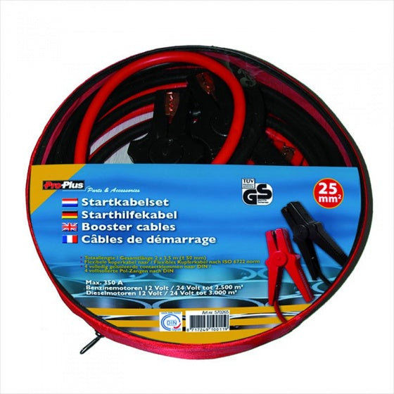Startkabel 16 mm² 350a 3,5 Meter 12 24 Volt rot schwarz