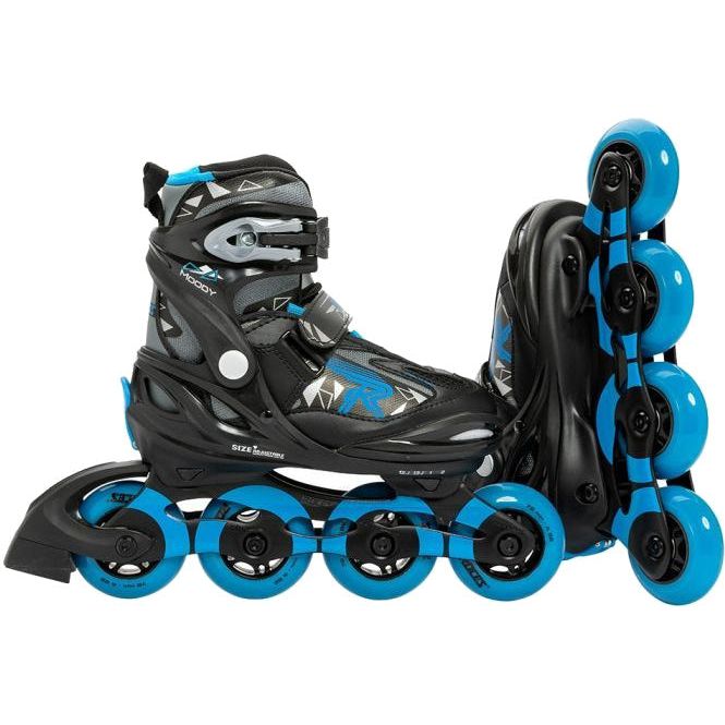 Inlineskates Moody Tif 82A schwarz blau Größe 30-35