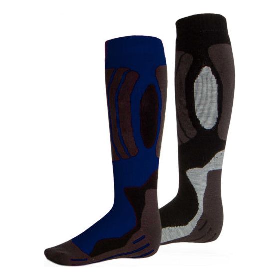 Rucanor Svindal Ski Socken 2-Pack Unisex Schwarzblau Größe 43-46