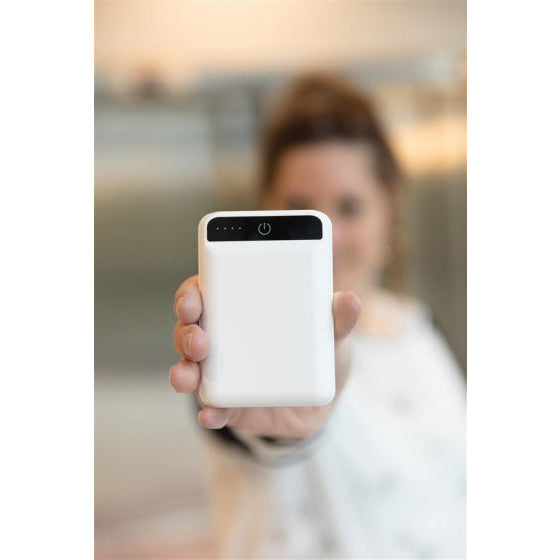 Powerbank -Tasche 10.000 mAh 9,3 cm Abs Weiß