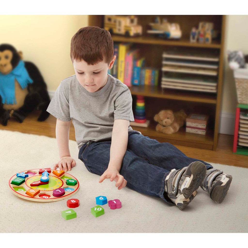 Melissa Doug Melissa Doug Holzlernuhr mit 12 Holzformen