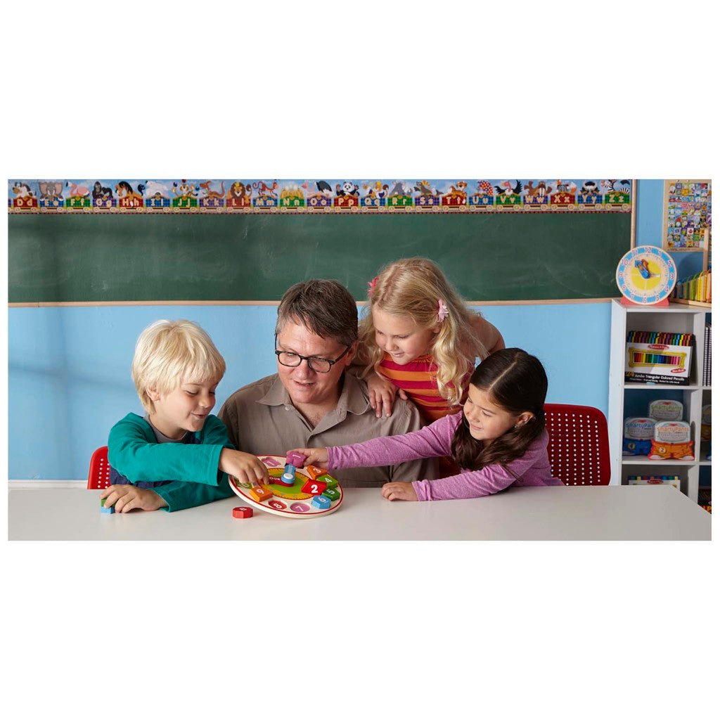 Melissa Doug Melissa Doug Holzlernuhr mit 12 Holzformen