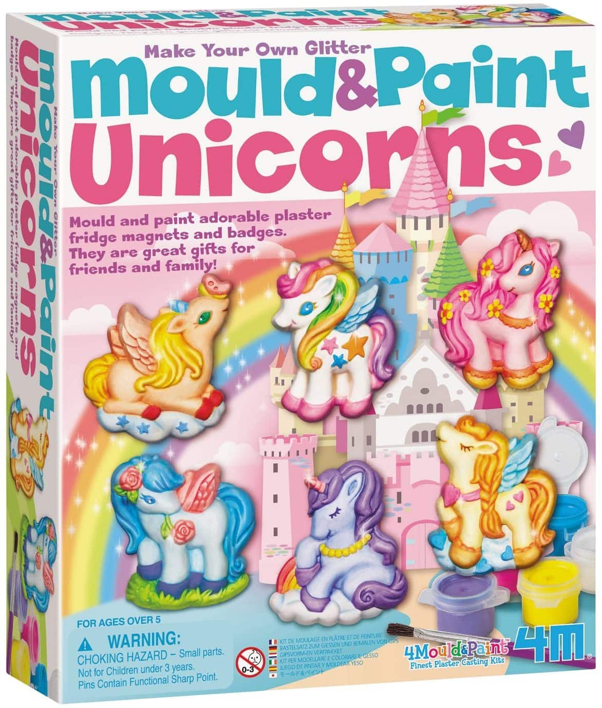 4m Gipsguss und Malerei: Einhorn 8-teilig