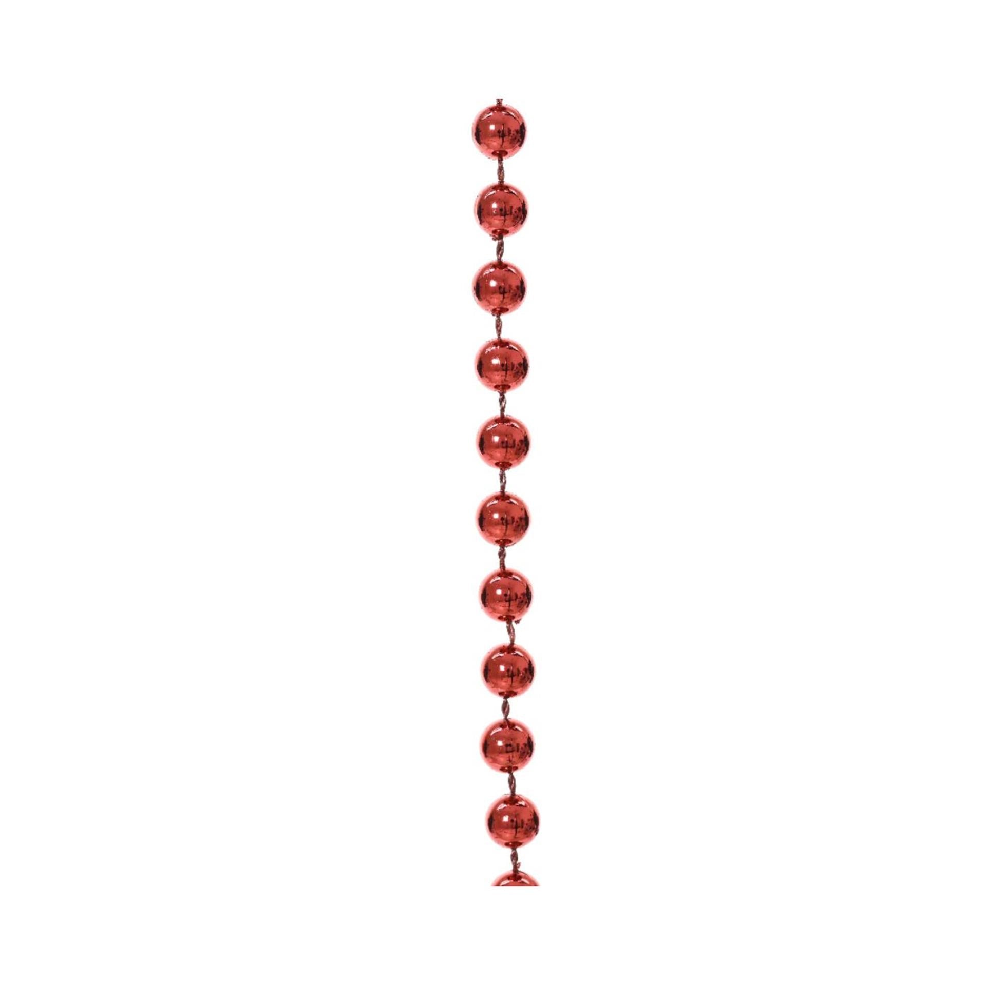 Decoris Perlengirlande glänzend weihnachtsrot 10 Meter