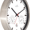 Nächste Zeit Nextime NE-90513WI Wanduhr + Wetterstation 25 cm weißes RC-Aluminium