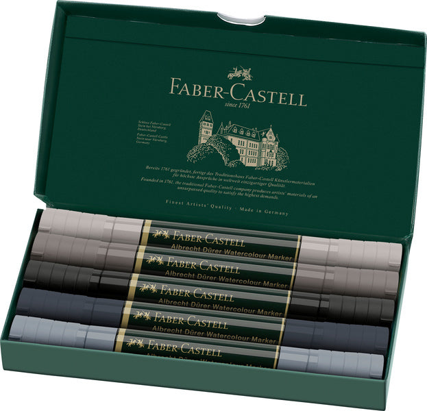 Faber Castell Faber Castell FC-160306 WK25Aquarel Marker FC Albrechtdürer 5 Stück graue Töne