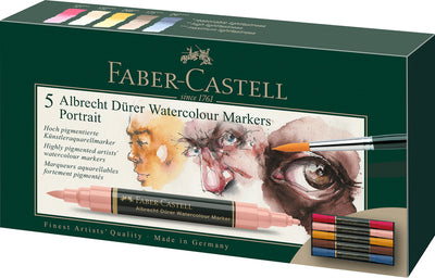Faber Castell Faber Castell FC-160307 WK25Aquarel Marker FC Albrechtdürer 5 Stück Porträt