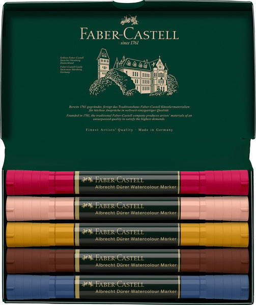 Faber Castell Faber Castell FC-160307 WK25Aquarel Marker FC Albrechtdürer 5 Stück Porträt