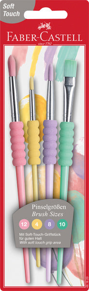Faber Castell Faber Castell FC-481620 Pinselset Soft Touch 4 Stück Pastellfarben