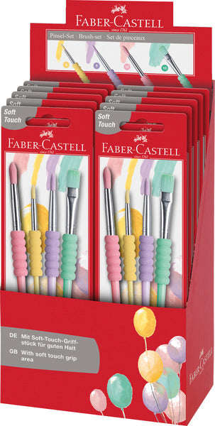 Faber Castell Faber Castell FC-481620 Pinselset Soft Touch 4 Stück Pastellfarben