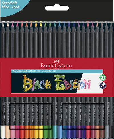 Faber Castell Faber Castell FC-116424 Farbige Stifte schwarze Ausgabe in Beutel 24 Stücke