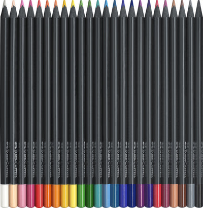 Faber Castell Faber Castell FC-116424 Farbige Stifte schwarze Ausgabe in Beutel 24 Stücke