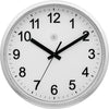 Nächste Zeit NXX-7307ZI-V2 Wanduhr NXT Diam. 25,5 cm Plastik Silber, weißes Zifferblatt, #039; Ruhige Uhr