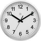 Nächste Zeit NXX-7307ZI-V2 Wanduhr NXT Diam. 25,5 cm Plastik Silber, weißes Zifferblatt, #039; Ruhige Uhr - afbeelding 1