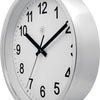 Nächste Zeit NXX-7307ZI-V2 Wanduhr NXT Diam. 25,5 cm Plastik Silber, weißes Zifferblatt, #039; Ruhige Uhr