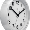 Nächste Zeit NXX-7307ZI-V2 Wanduhr NXT Diam. 25,5 cm Plastik Silber, weißes Zifferblatt, #039; Ruhige Uhr