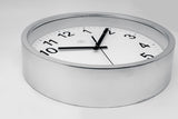 Nächste Zeit NXX-7307ZI-V2 Wanduhr NXT Diam. 25,5 cm Plastik Silber, weißes Zifferblatt, #039; Ruhige Uhr - afbeelding 4