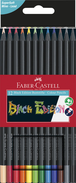 Faber Castell Faber Castell FC-116412 Colplants Schwarze Edition in Beutel 12 Stücke