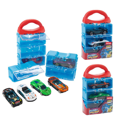 Toi-toys Turbo-Racer-Aufbewahrungskoffer mit 3 Metallautos