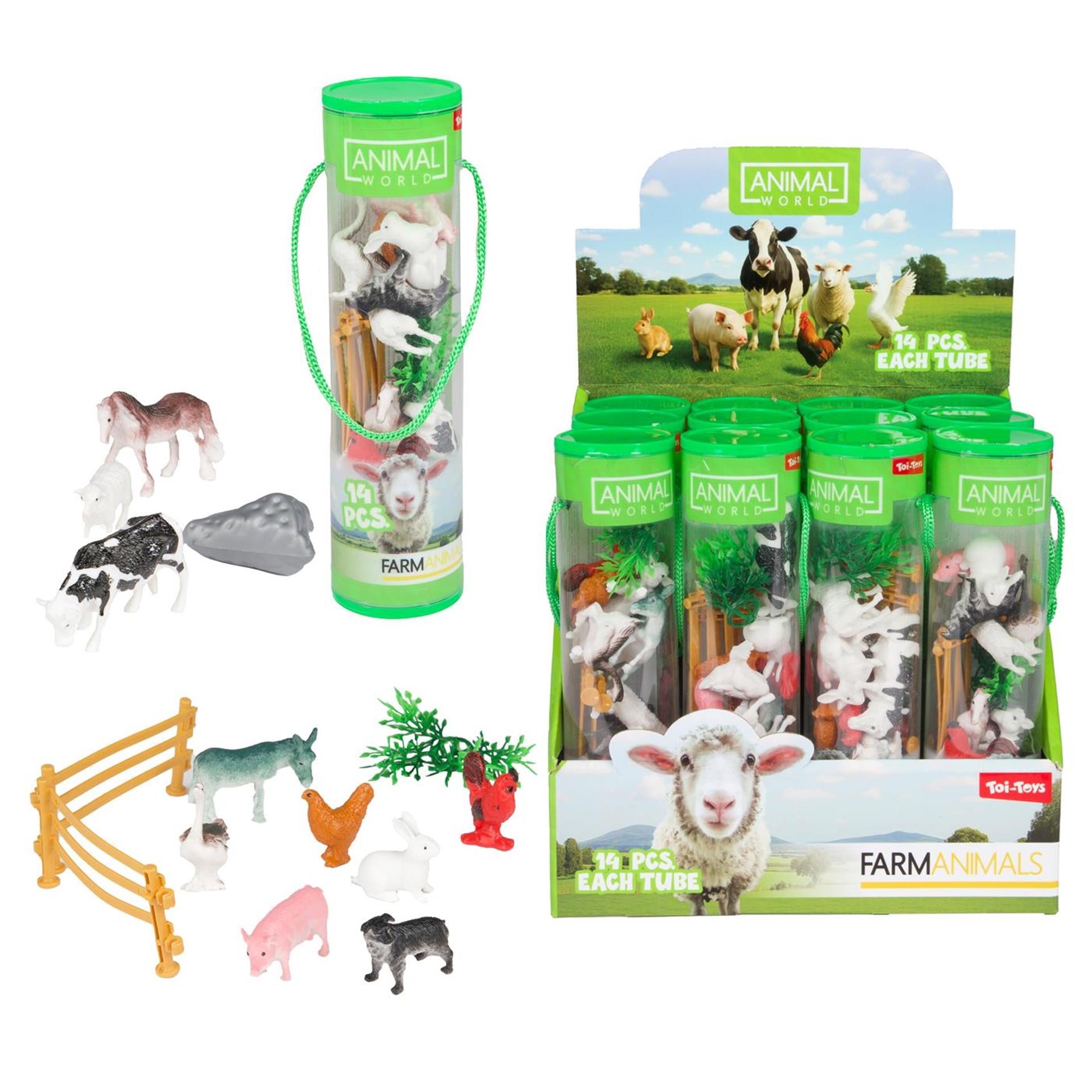 Toi-toys Tierwelt Spielset Bauernhof - 14-teilig.