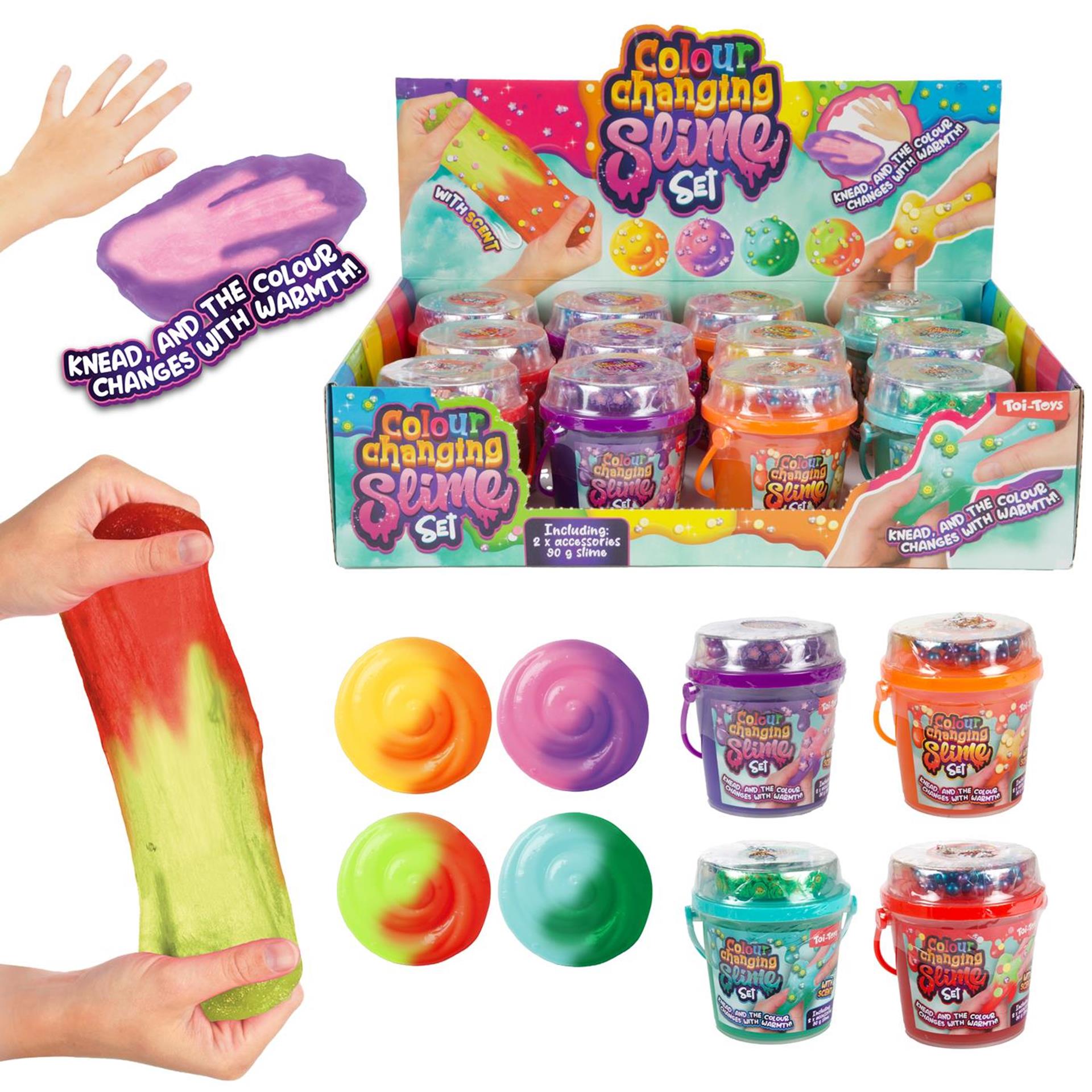Toi-toys Schleim-Sets mit Duft, Farbwechsel + gem
