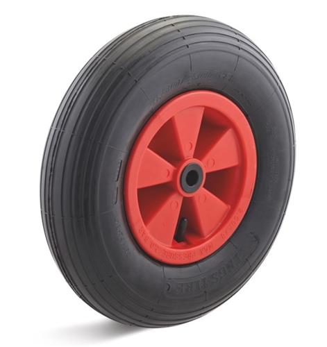Torwegge Luftreifenrad 400mm LRK Kunststoff rot