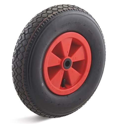 Torwegge Luftreifenrad 400mm LRK Kunststoff rot