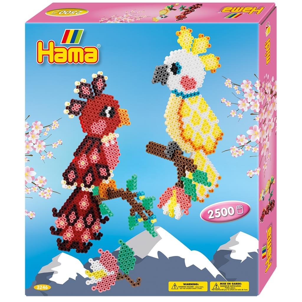 Hama -Eisenperlen bügeln Perlen Papageien 2500 Multicolor -Stücke