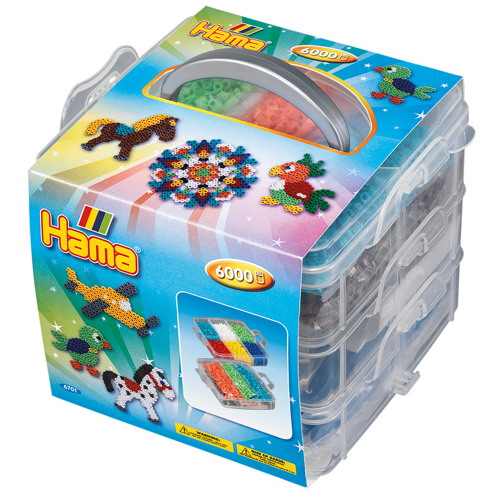 Hama -Bügelnperle in Sorting Bin, 6000st.