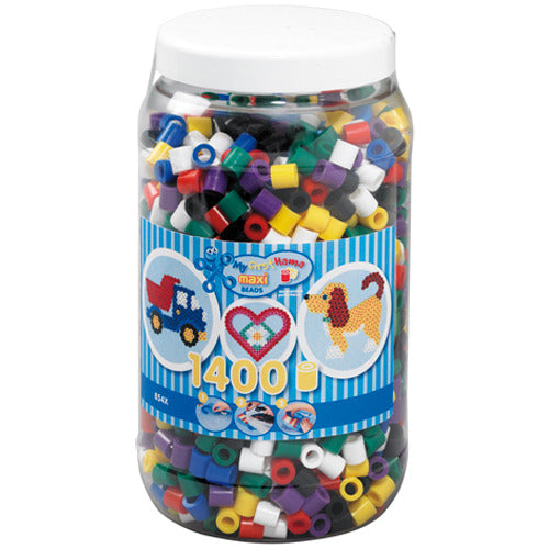 Hama Iron Perlen Maxi im Pot -Mix -Standard (00), 1400st.