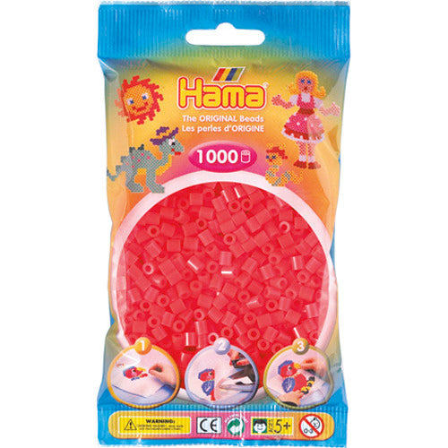 Hama -Eisenperlen 1000 Stück rot Neon