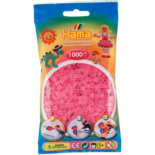 Hama -Eisenperlen rosa transparent 1000 Stücke