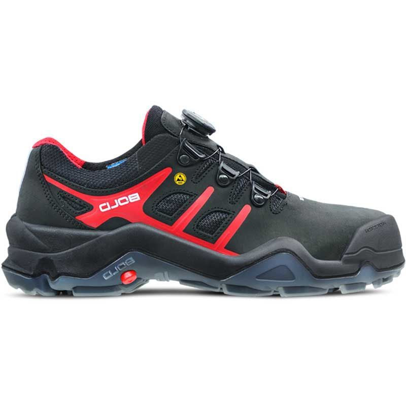 Hks Arbeitsschuh Targa 4 BVTP Boa Low S3 ESD | schwarz rot | Größe 48 - 00.162.095.48