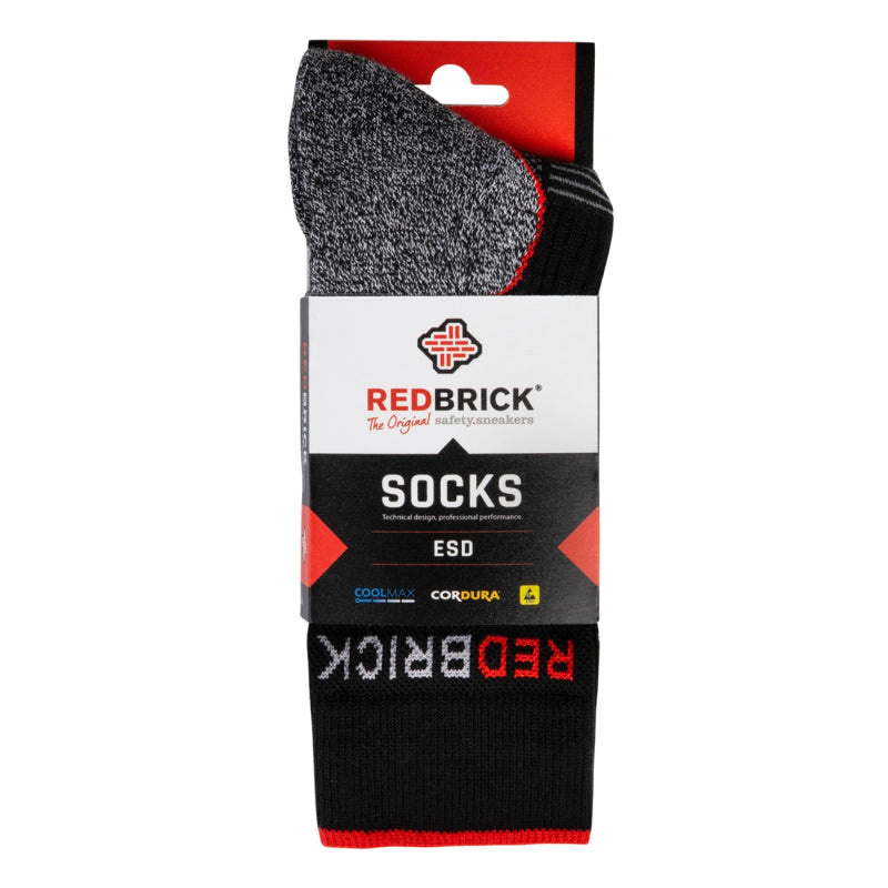 Redbrick ESD-Socken 25102 | grau schwarz | Größe 42 - 00.083.020.39