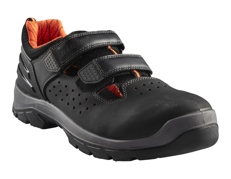 Blåkläder Sicherheitssandale 2449 s1 niedrig | schwarz orange | Größe 44 - 00.183.003.44