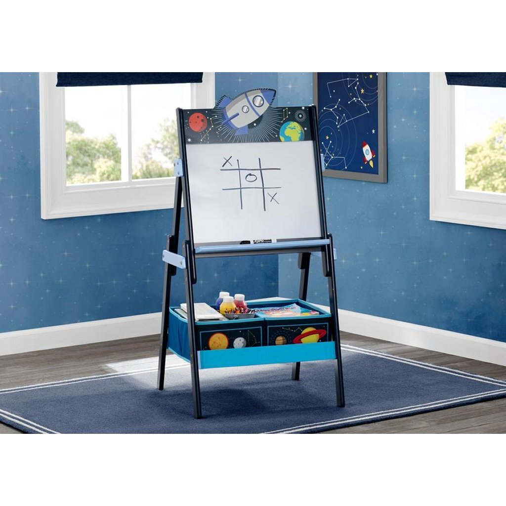 Delta Children Space Adventures TE87544SA Holz magnetisch Whiteboard + Speicherplatz