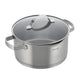Brund Brund -Topf mit Glasdeckel 4L Edelstahl
