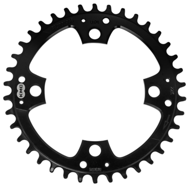 KMC Gear BCD104 schmalweit 38T Schwarz