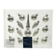Decoris Weihnachtskugel-Set Mini Glas Silber 15-teilig