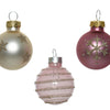 Decoris Weihnachtskugeln 3cm 9 Stück Glas rosa Champa